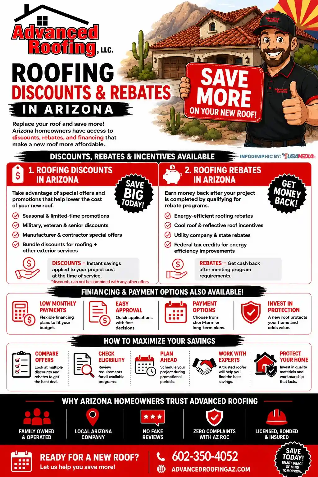 Roofing Discounts & Rebates in Arizona